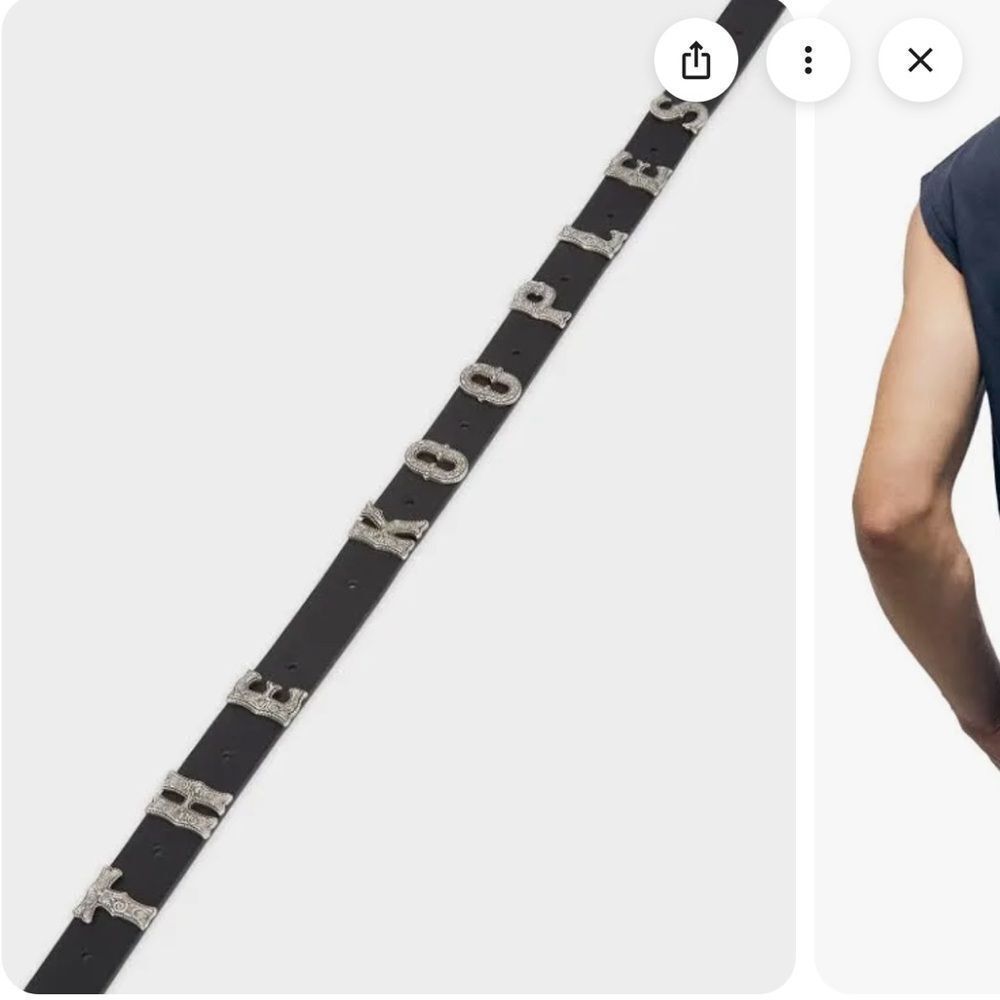 The Kooples Western-Style Leather Belt NWT - Picture 3 of 11